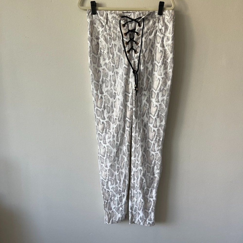 Jagger & Stone straight leg pants in snake vinyl Size 10 - Picture 4 of 11